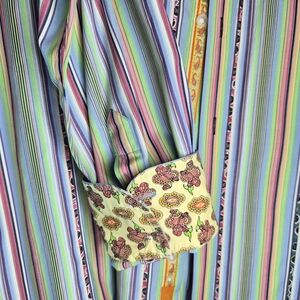 Robert Graham Colorful Striped Button-Up Shirt Men's XL